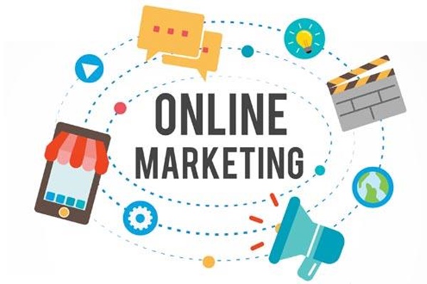 Một vài hình thức tiếp thị thuộc về Online Marketing như Website, Social Media, SEO, SEM, Display Ads,...